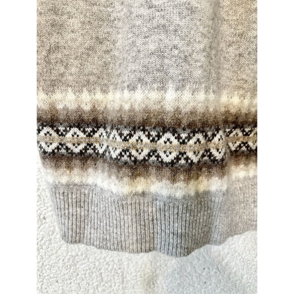 Lambswool Sweater Pullover Front Pocket Turtleneck Fair Isle Small GAP - Picture 13 of 16